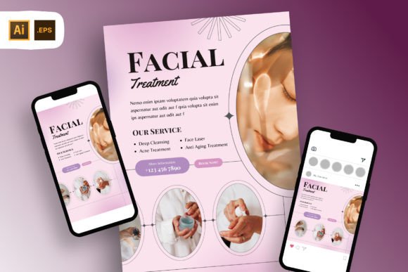 Download Facial Treatment Service Flyer Template - Treatment Collection