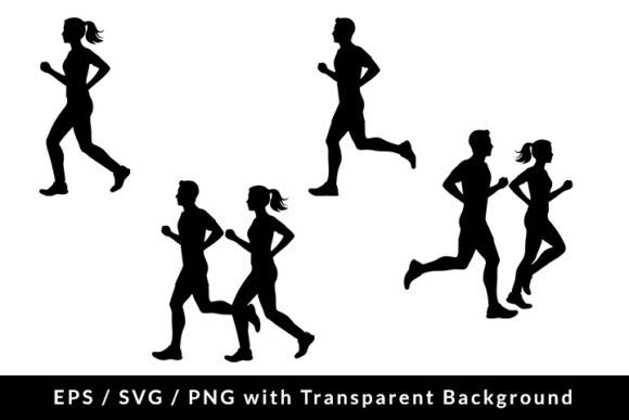 Download Runner Silhouette Set SVG EPS PNG - Run Collection