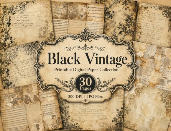 Download Vintage Floral Grunge Papers - Run Collection