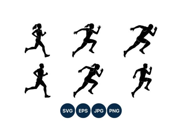 Download Runner Silhouettes Vector Art - Run Collection